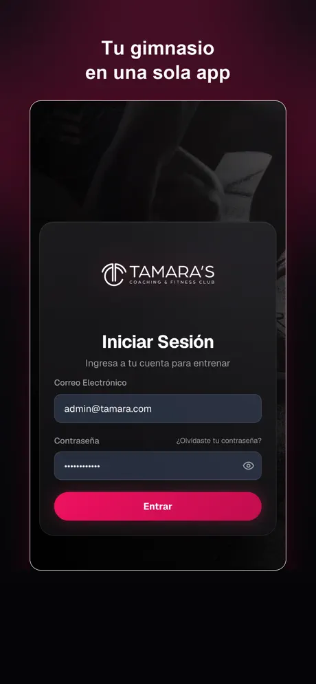App screen: member sign-in